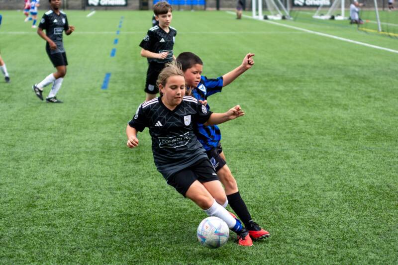 U11 Rovers in action against Oxford FC in the Foyle Cup