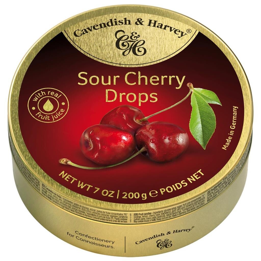 Cavendish & Harvey sour Cherry drops 200 gram
