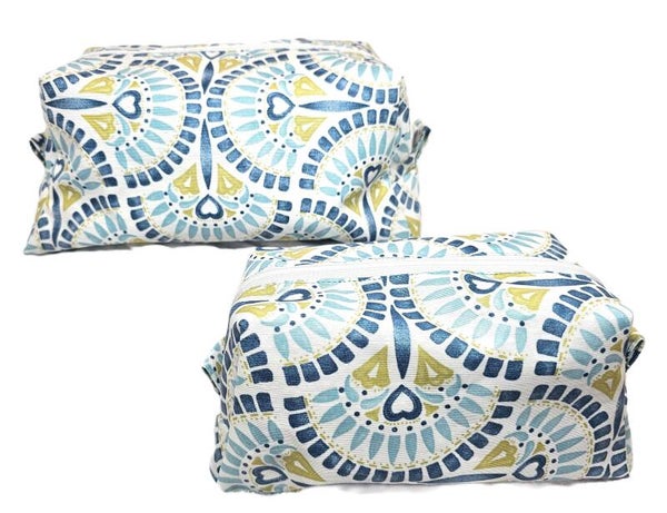 Kulturbeutel "Senalda" im mediterranen Fliesenstil