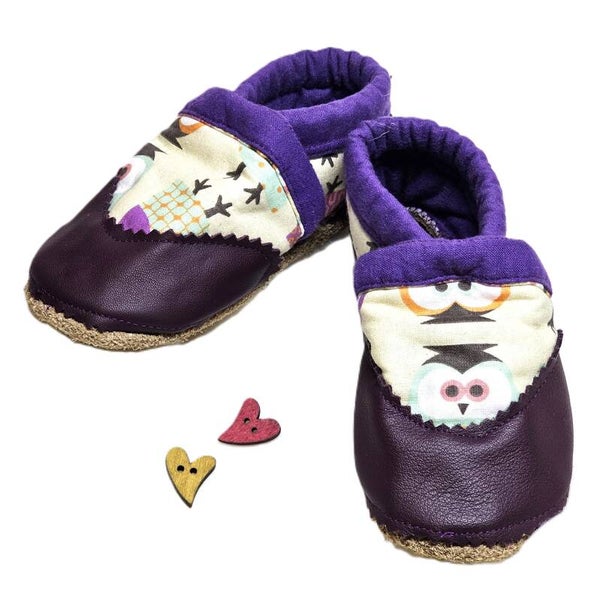 Kinder Schläppchen "Eule"