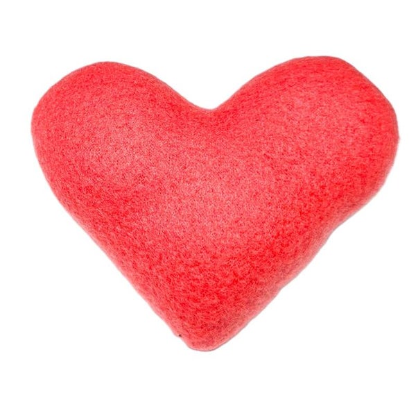 Herz 30 pinkes Herz aus weichem Fleece