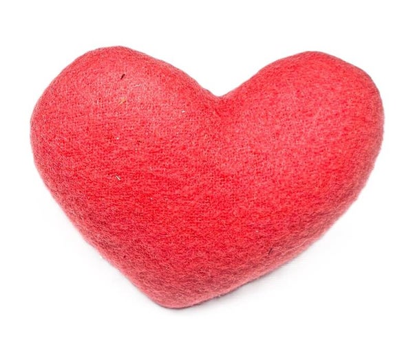 Herz 31 kleineres Herzchen aus pinkem Fleece