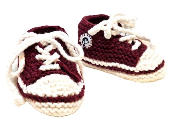 Baby-"Chucks" in weinrot und weiß