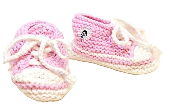 Baby-"Chucks" in zartem rosa und wieß