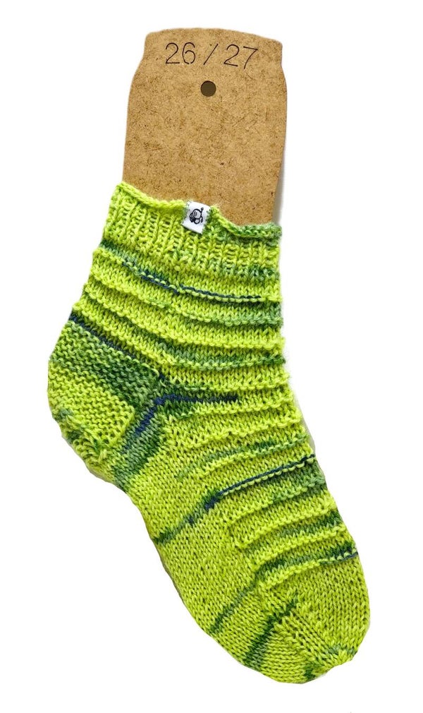 Warme Kindersocke in Grüntönen