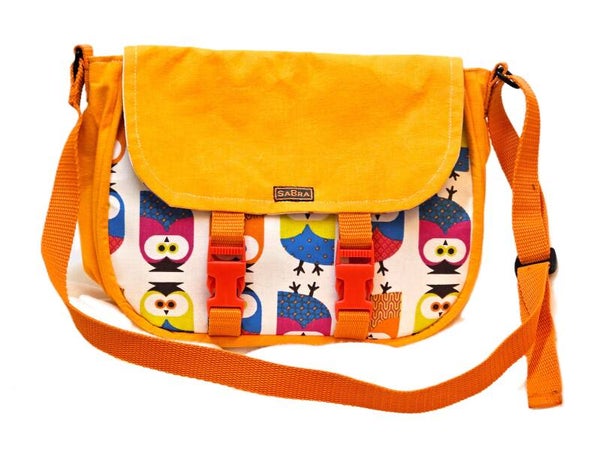 Kindergarten Tasche mit farbenfrohen Eulenmuster,  KiTa11