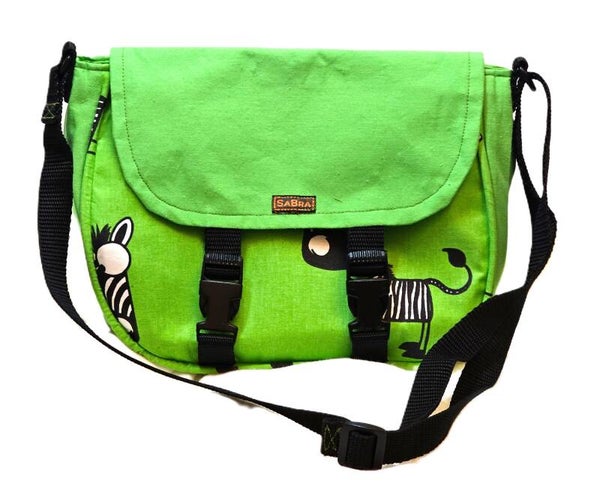 Kindergarten Tasche grün mit Zebra, KiTa5