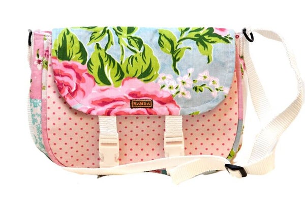 Kindergarten Tasche Blumen mit rosa Pünktchen, KiTa7