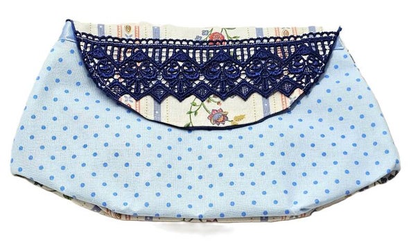 Stoffbeutel "Fleurs bleues"