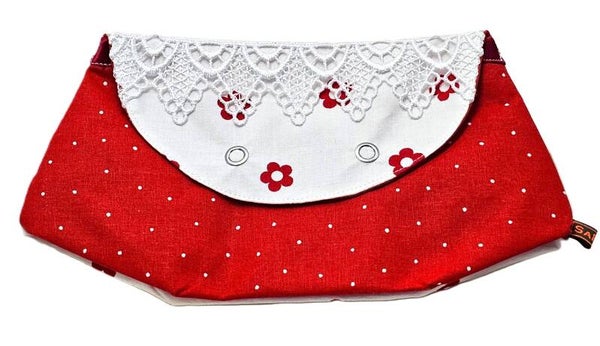 Stoffbeutel "Fleurs rouges"