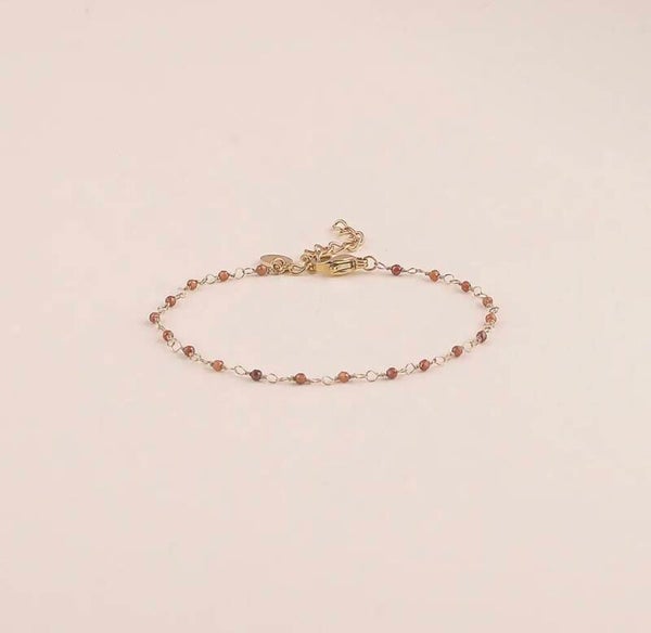 Bracelet fin - petite pierres naturelles