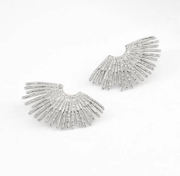 boucles d'oreilles rayon de soleil argent