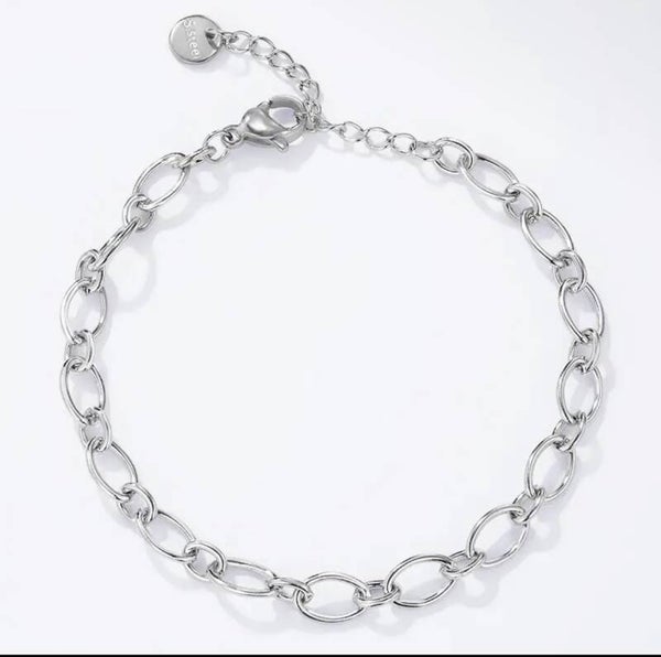 Bracelet en acier inoxydable pour charms