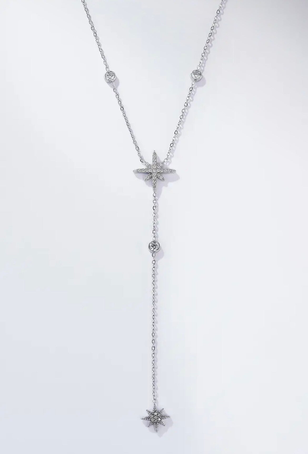 Collier Y  etoile argent
