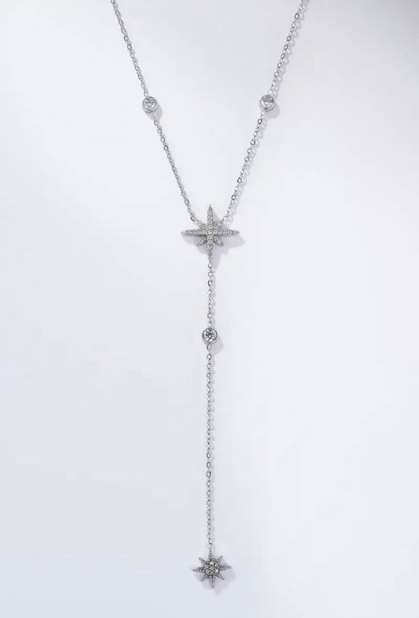 Collier Y  etoile argent