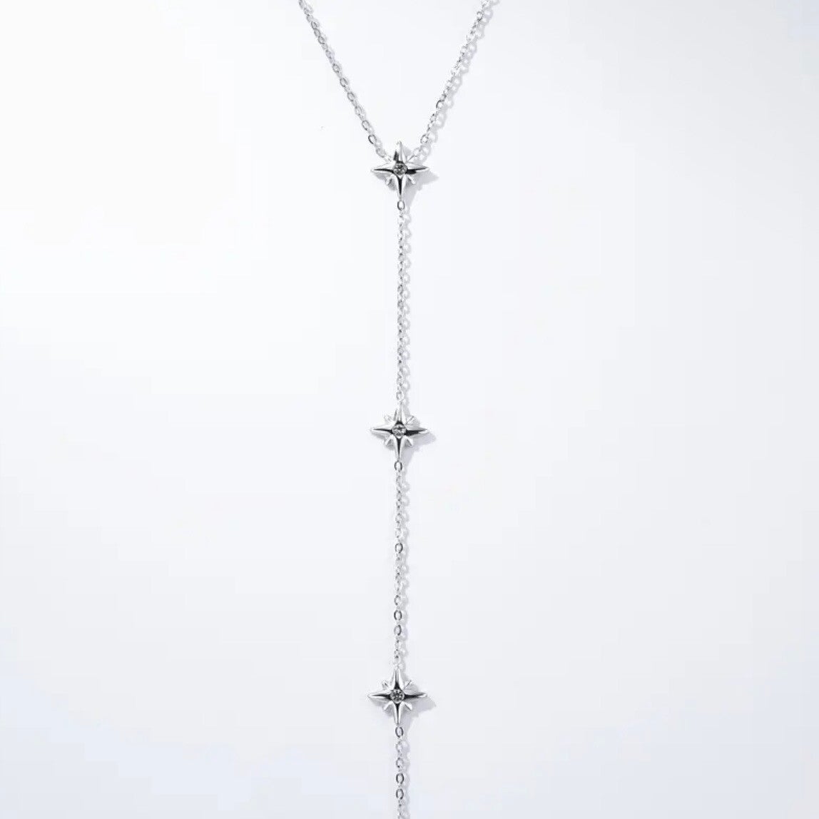 collier etoiles diamant argent