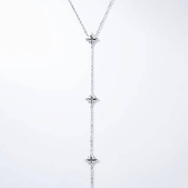 collier etoiles diamant argent