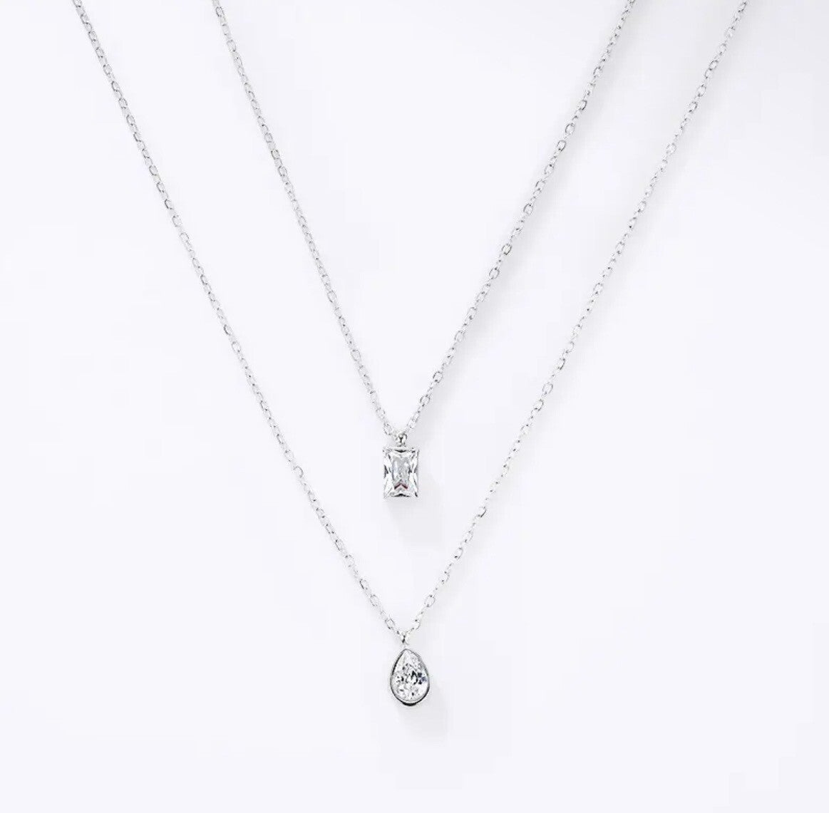 collier double rang diamond