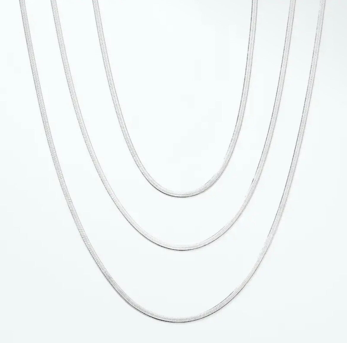 Collier 3 rangs argent