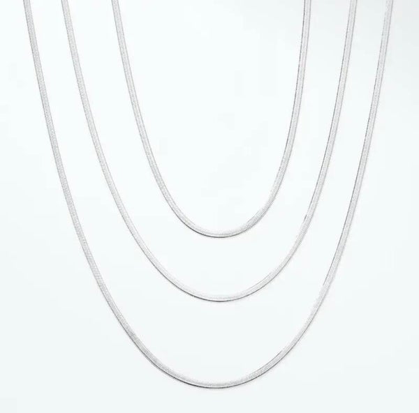 Collier 3 rangs argent