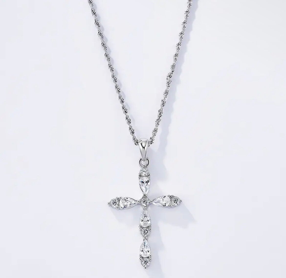 collier croix argent