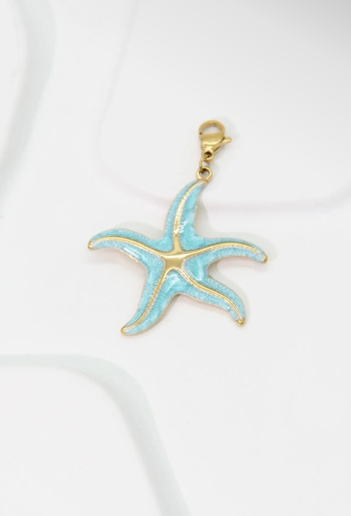 Charm étoile de mer émaillée - bleu