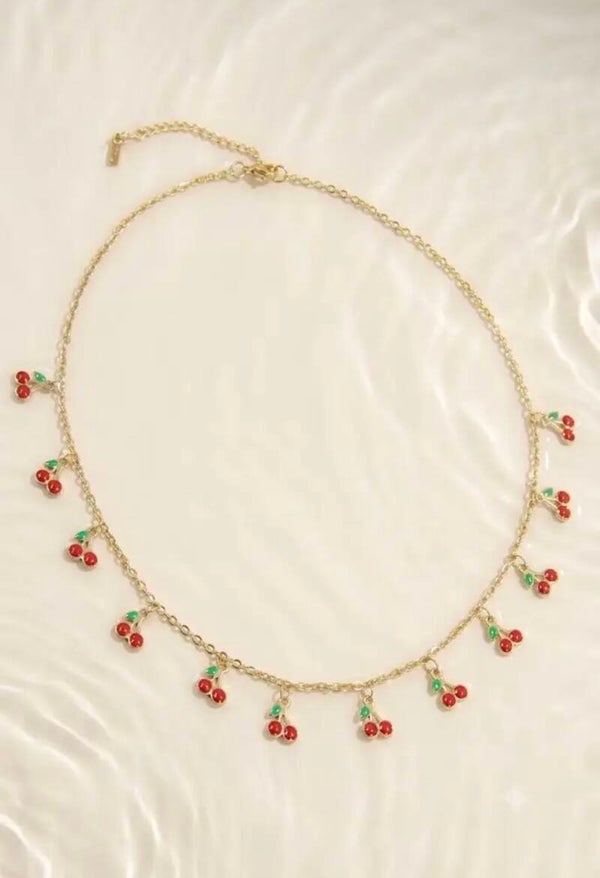 Collier cerise