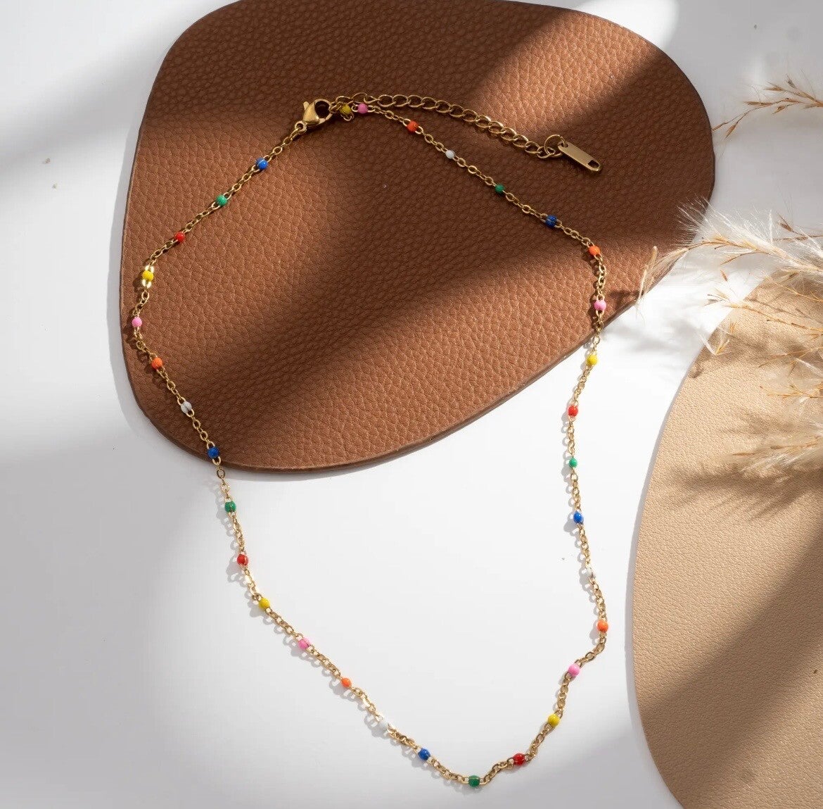 Collier perle fines - multi color
