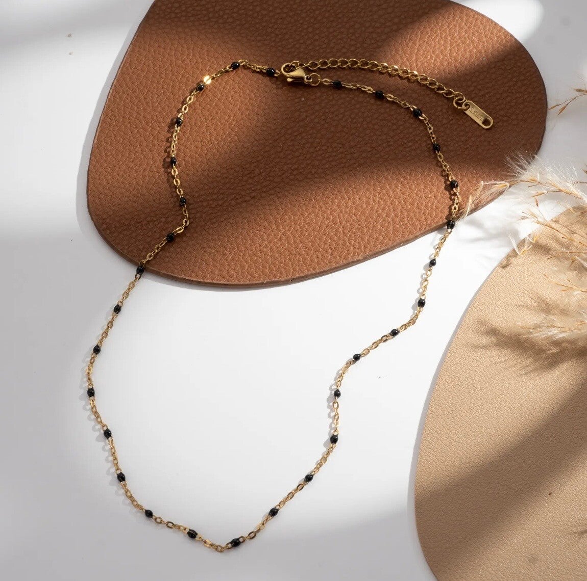 Collier perle fines - noir