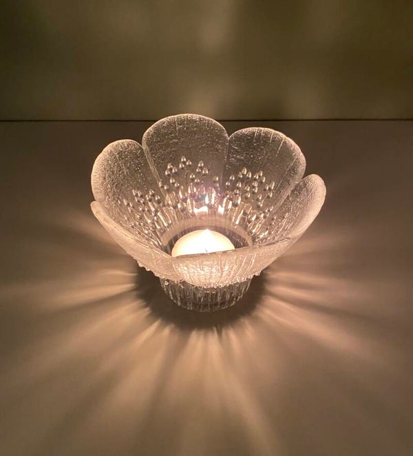 Glazen waxinelichthouder