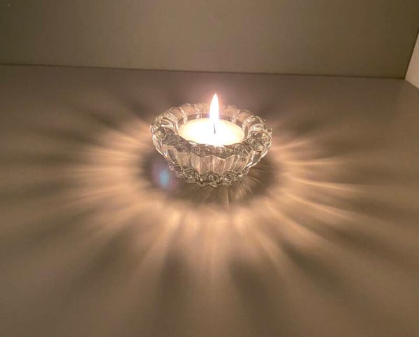 Waxinelichthouder van glas