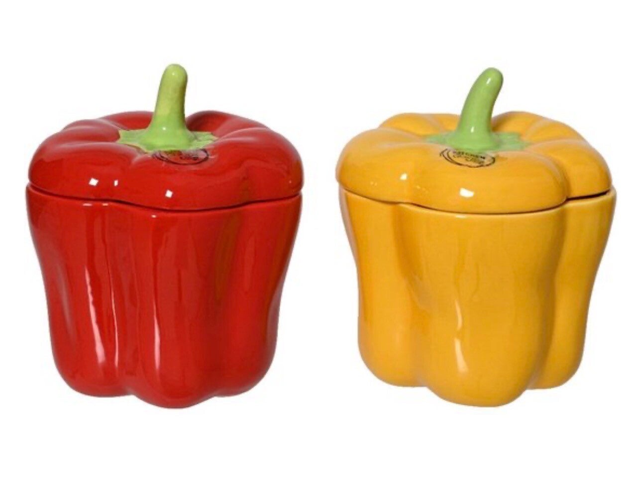 Opbergpot Paprika dolomiet 12x12x15cm.