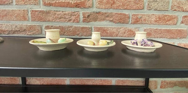 3 kandelaars keramiek