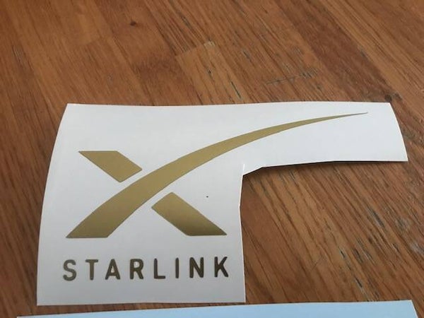 STARLINK STICKER AUTOCOLLANT  - 12 CM PAR 7 CM