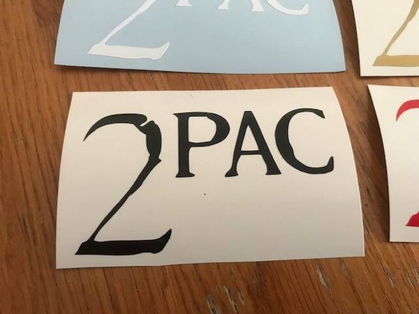 2 PAC STICKER AUTOCOLLANT  - 8.3 CM PAR 4.9 CM