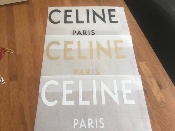 Céline Dion Paris patch flocage thermo textile - Format poitrine ou dos- 20.8 cm X 10.3 cm