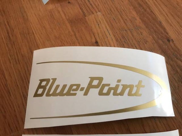 BLUEPOINT STICKER AUTOCOLLANT  - 13.4 CM PAR 5 CM