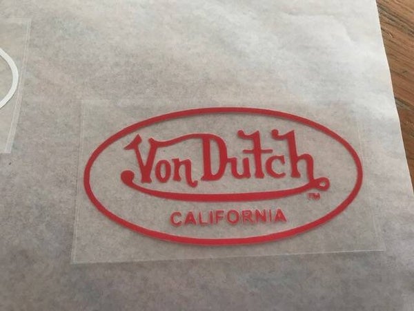 VON DUTCH CALIFORNIA  PATCH FLOCAGE THERMO - 9 CM PAR 4.5 CM