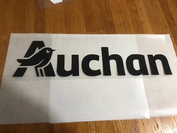 AUCHAN PATCH FLOCAGE MAILLOT RC LENS - 28 CM PAR 7 CM