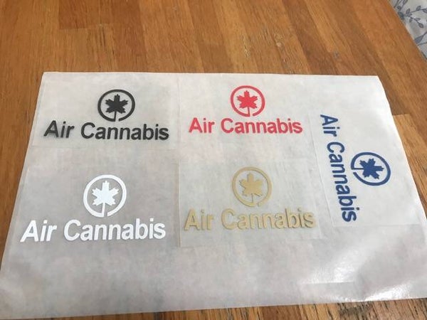 AIR CANNABIS PATCH FLOCAGE HUMOUR - 7.5 CM PAR 4 CM
