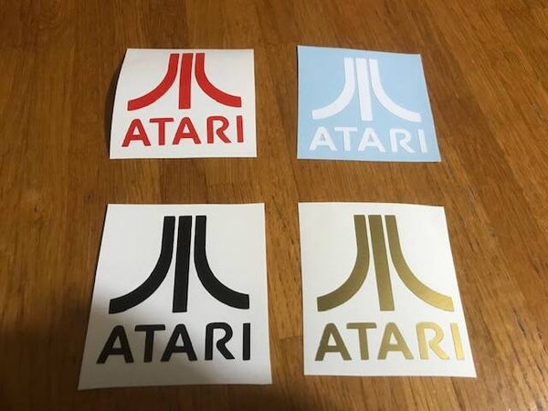 ATARI STICKER AUTOCOLLANT VINYLE VINTAGE - 5.5 CM PAR 6 CM