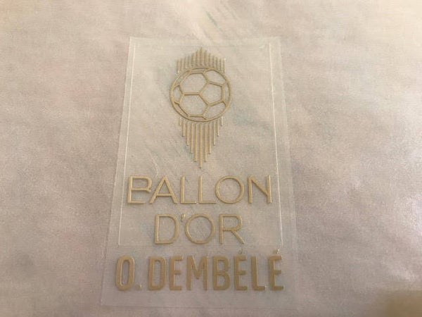 BALLON D'OR 2025 DEMBELE PSG PATCH FLOCAGE PETIT FORMAT - 4.6 CM PAR 8 CM