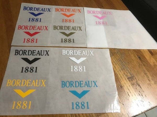 BORDEAUX SCAPULAIRE 1881 - GIRONDINS DE BORDEAUX - PATCH FLOCAGE - 8 CM PAR 6 CM