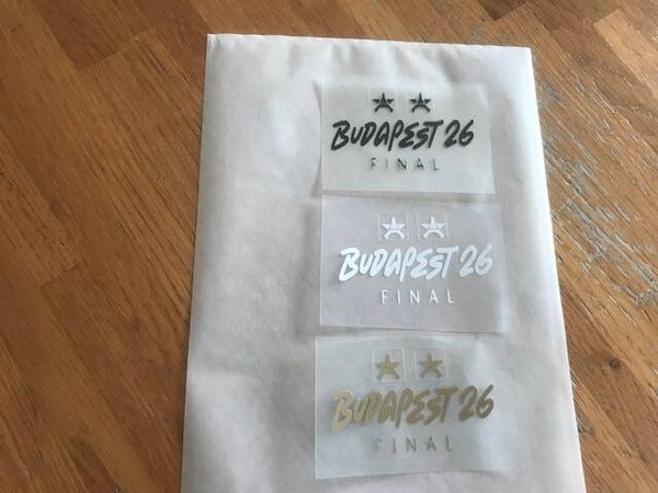 BUDAPEST 2026 patch flocage FINALE CHAMPIONS LEAGUE + étoile - 6.5 CM PAR 3.8 CM