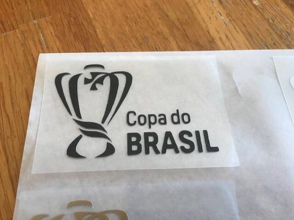 COPA DO BRASIL LOGO PATCH FLOCAGE VINYLE - 7.8 CM PAR 5 CM