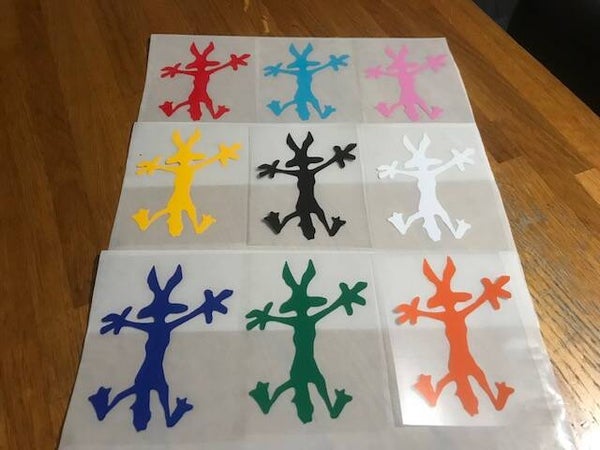 COYOTTE CRASH CARTOON PATCH FLOCAGE  - 6.5 CM PAR 8.5 CM