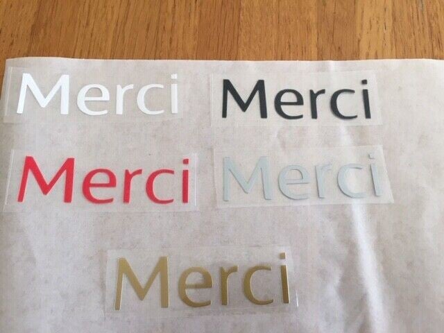 MERCI PATCH FLOCAGE - PETIT MODÈLE  - 7 CM PAR 2 CM