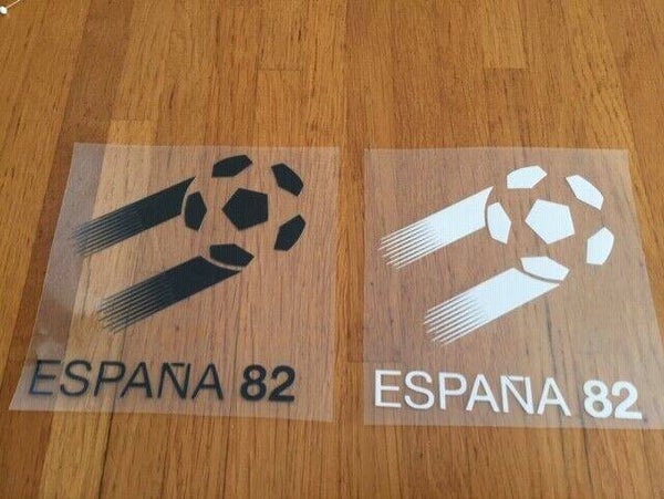 ESPAGNE 1982 COUPE DU MONDE FOOTBALL LOGO PATCH FLOCAGE - 9.5 CM PAR 10 CM