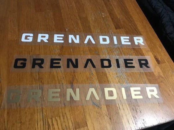 GRENADIER PATCH FLOCAGE PUBLICITAIRE - 27 CM PAR 2 CM