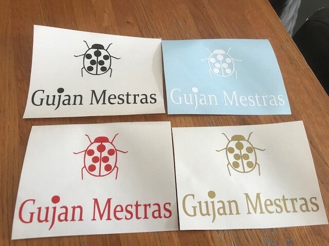 GUJAN MESTRAS STICKER AUTOCOLLANT  LOGO EMBLEME COCCINELLE - 10.5 CM PAR 6.7 CM